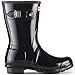 Hunter Women's Boots Original Short Gloss Snow Rain Boots Water Boots Unisex - Black - 9