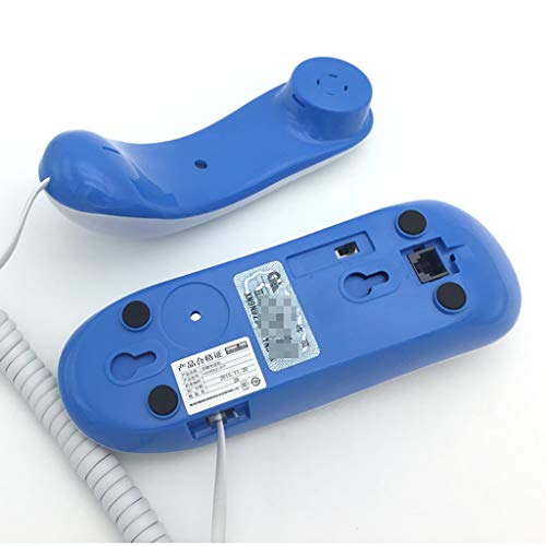SMMBM Telephone Wall Mount Landline Creative Home with Rope Small Extension Bread Machine, Blue, Green Fixed Telephone