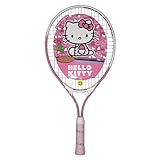 Hello Kitty Pink Junior Tennis Racquet with Happy Face Vibration Dampener