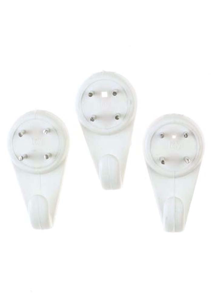 X - HOOKS Medium Hard Wall Clam, VSE12894, White, 30mm - Image 3