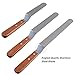 3 Angled Cake Spatula & 6 Pieces Cake Scraper Smoother, DaKuan 3 Sizes of Stainless Steel Cake Icing Spatulas with wooden handle (9.5
