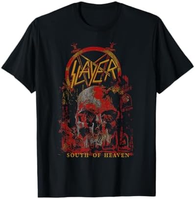 Amazon.com: Slayer Official Classic Logo T-Shirt - Black, Crew