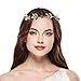 LUX ACCESSORIES Gold Tone and Rhinestone Leaf Leaves Metal Flower Crown