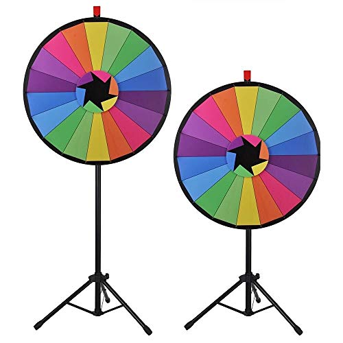 AyaMastro 30 inches Prize Wheel Spinning Slot Colorful Spin Game Adjustable Tripod Stand Corporate Events Fortune Activities Trade Show Parties with Ebook