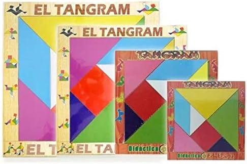 Tangram Grande 20x20 Rompecabezas geométrico de Madera Paquete de 6 Piezas ( Tangram Cuadrado): Amazon.com.mx: Juegos y juguetes