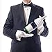 48 Pcs White Gloves, ANDSTON 24 Pairs Soft Cotton Gloves, Coin Jewelry Silver Inspection Gloves, Stretchable Lining Glove, Medium Size