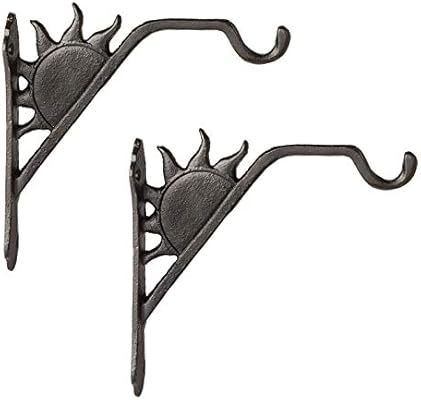 Mkono Hanging Plant Bracket 6 Iron Planter Hanger Decorative Wall