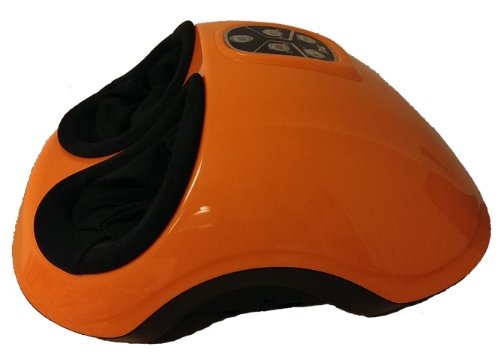 3Q Foot Massager Shiatsu Deep Kneading Massage with Heat Rolling and Air Compression for Tired Muscles, Plantar Fasciitis, Neuropathy, MG-F18 Orange