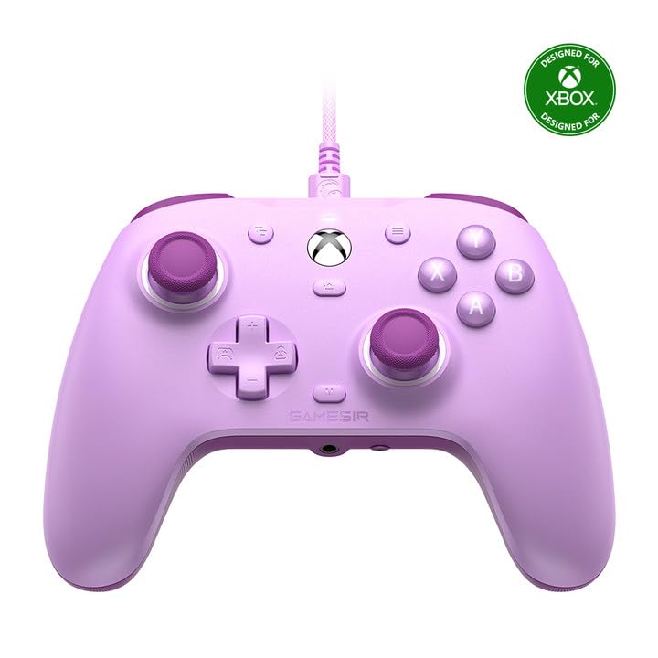 GameSir G7 SE Wired Controller for Xbox Series X|S, Xbox One & Windows 10/11, Plug and Play Gaming Gamepad with Hall Effect Joysticks/Hall Trigger, 3.5mm Audio Jack (Purple) (Renewed)