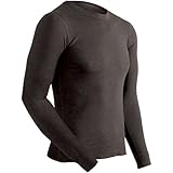 ColdPruf Men's Platinum Dual Layer Long Sleeve Crew Neck Top, Black, X-Large