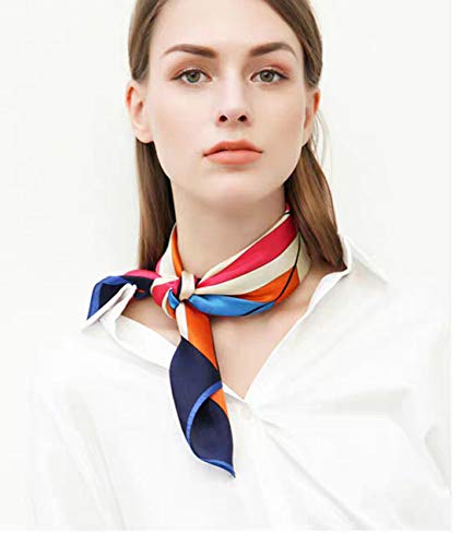 100% Small Square Pure Mulberry Silk Scarf -21'' x 21''- Breathable Lightweight Neckerchief -Digital Printed Headscarf 100% Small Square Pure Mulberry Silk Scarf -21'' x 21''- Breathable Lightweight Neckerchief -Digital Printed Headscarf