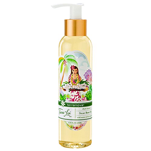 Terranova Tiare Lei Silky Body Oil with Monoi Oil and Noni, 8.25 Ounce