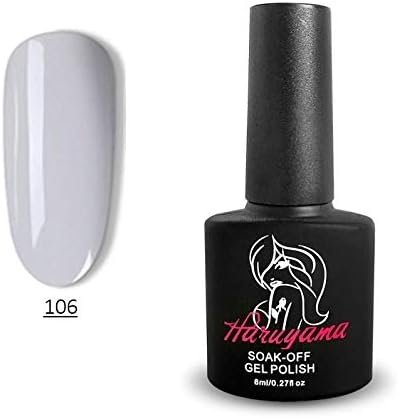 Haruyama Gel Nail Polish soak Off thinner Art Manicure neon Mood Color Changing for UV LED- Soft Gray (106) 8ml