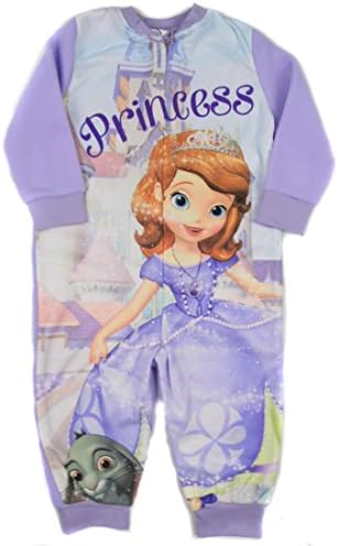 Girls Princess Sofia All In One Fleece Character All In One Fleece Sleepsuit (18-24 Months)