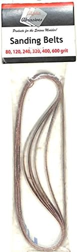 APA55679G Alpha Abrasives Replacement Belts for Sanding Stick - Various Grits (1 ea of 80, 120, 240, 320, 400 & 600)