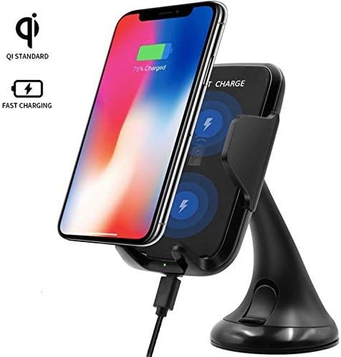 OHUMLABS 10W Qi Wireless Car Charger Phone Dock Mount Holder Fast Charging for Samsung Galaxy Note8 S6 S7 Edge S8 Plus Car Mount Wireless Charger (Black)