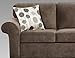 Roundhill Furniture Fabric Sectional Sofa and Loveseat Set with Pillows, Elizabeth Ash