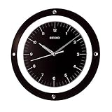 Seiko Black Quiet Sweep Floating 12.6 Inch Wall Clock