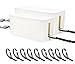 WYNMARTS CBB Large Cable Organizer Box, White Color for Outlet Power Cable Management with 100 Reusable/Releasable Cable Ties, 16