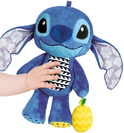 Baby Enfant Stitch First Peluche Disney, Pushchair Stroller & Pram, Jouet D'Apprentisage Sensoriels, Enfants 6 Mois, Multicolore - 17918