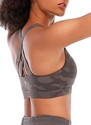 RUNNING GIRL Sports Bra for Women, Criss-Cross Back