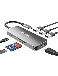 USB C a 4 K HDMI USB 3.0 Micro SD lector de tarjetas TF con USB C Potencia pass through espacio gris funda de aluminio