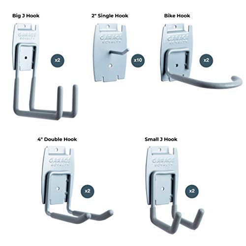 Crownwall 6" Slatwall Basic Bundle (8ft x 4ft) with 18Piece Hook Kit