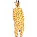 Afoxsos Women's Soft Fleece Animal Cartoon Onesie Adult Pajamas Size M Giraffe