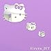 Alrens_DIY(TM) 3pcs Cute Cats Crystal DIY Mirror Effect Reflective 3D Wall Stickers Home Decoration Living Room Bedroom Bathroom Decor Mural Decal adesivo de Parede Removable Kid's Room Design Art