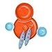 Boon Groovy Interlocking Plate & Bowl with Modware,Blue/Orange