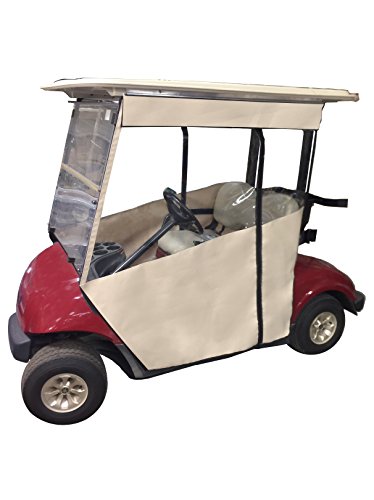Track-style golf cart enclosure - sunbrella canvas (jet…
