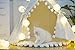 little dove Pet Teepee House Fold Away Pet Tent Furniture Cat Bed with Pad 28 Inch Beige Onethumb 2