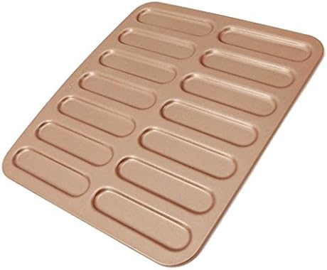 Blesiya Home Hostel Gold Carbon Steel NonStick Eclair Bread Baking Tray Bakeware