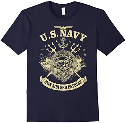 Mens Vintage T-Shirt U.S. Navy Non Sibi Sed Patriae XL Navy