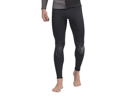 Gresonic Herren Neoprenhose 3MM Lange Hose Damen Neoprenanzug Tauchanzug Surfanzug für Tauchen Schnorcheln Schwimmen Schwarz 