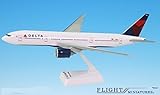 Delta (07-Cur) Boeing 777-200LR Airplane Miniature Model Snap Fit 1:200 Part#ABO-7772LH-004