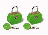 Lewis N. Clark TSA Mini Padlock 2 Pack, Green