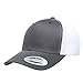 Yupoong Retro Trucker Hat & 2-Tone Snapback - 6606, by Flexfit (One Size, Charcoal/White)