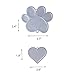 EXPAWLORER Pet Memorial Gifts Dog Wind Chimes - Pawprint Dog Memorial Gifts Remembrance Pet Loss Gifts Metal Cast Wind Chime with Heart-Shaped Pendant Loss of Dog Sympathy Gift Memento for Dogs Cats