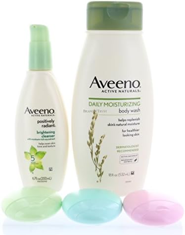 Combo Set Active Naturals, Body Wash, Brightening cleanser, Plus eos Hand Lotions Bundle