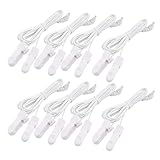 Aexit 8pcs Ear Transmission Clip Electrode Lead Wires Jack Replacement Cable 1.2M Length for Tens