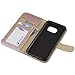 Abacus24-7 Wallet Series Samsung Galaxy S7 Case with Flip Cover and Stand, Rose Gold