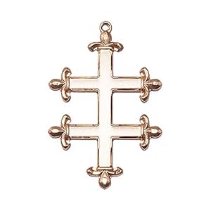 Amazon.com: 14kt Gold Cross of Lorraine Medal. Includes ...