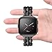 TOYOUTHS Metal Link Compatible with Fitbit Versa 2 Watch Band/Versa Lite/Versa Bands for Women Stylish Dressy Strap Bracelet Replacement Wristbands Accessories for Versa 2 Special Edition, Black