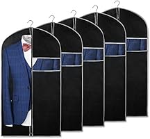 Syeeiex Hanging Garment Bags for Storage 101cm Breathbale Suit Cover for Closet Dust Poof Suit Cover Protector with...