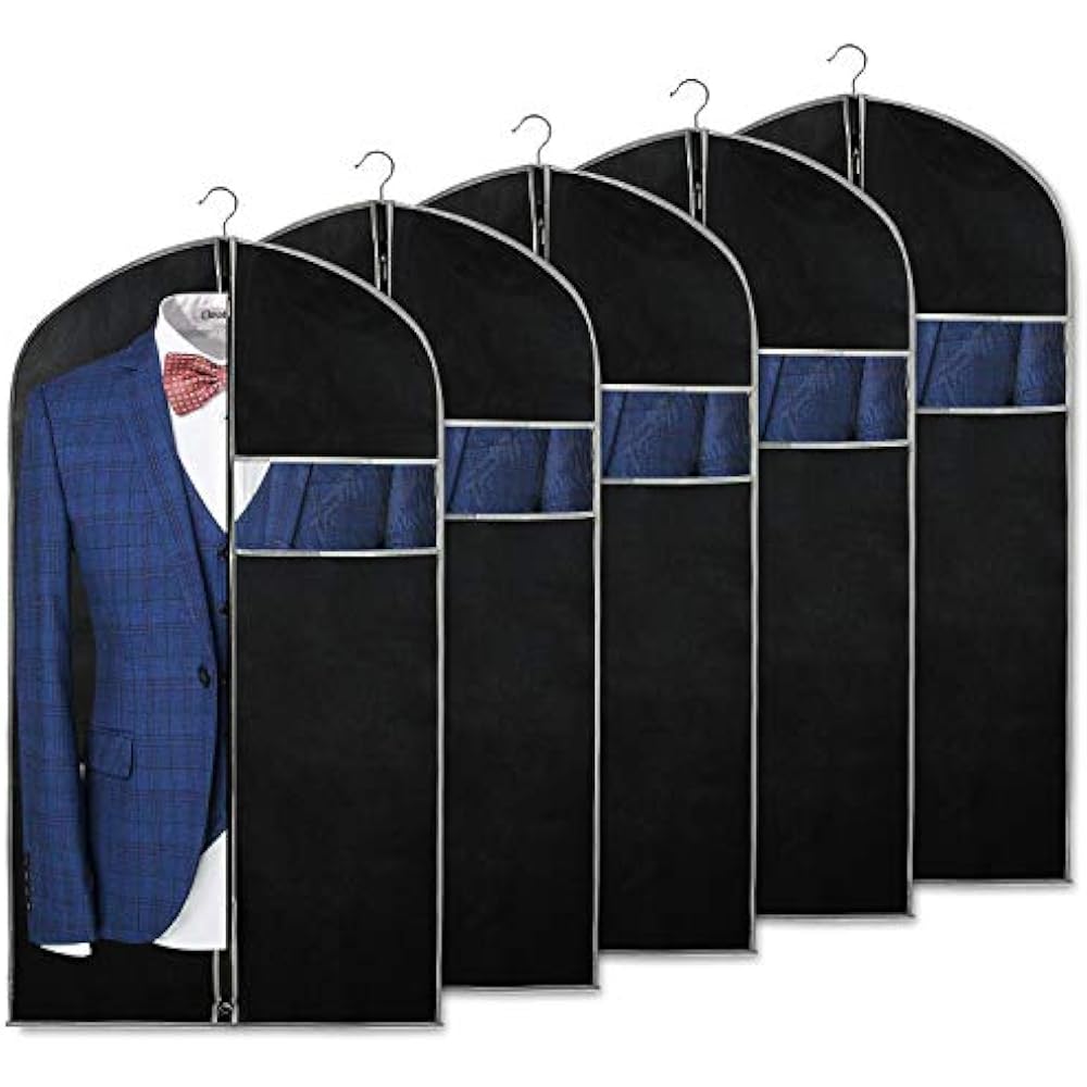 40 Inch Suit Bags For Storage And Travel With Clear Window ID Card