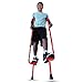 Geospace Adjustable Walkaroo Steel Stilts for Kids - Indoor/Outdoor Play, Exercise, Steel Stilts for Adults- Up to 220 lbs, Height Adjustable Walking Stilts, Kids Stilts -Red