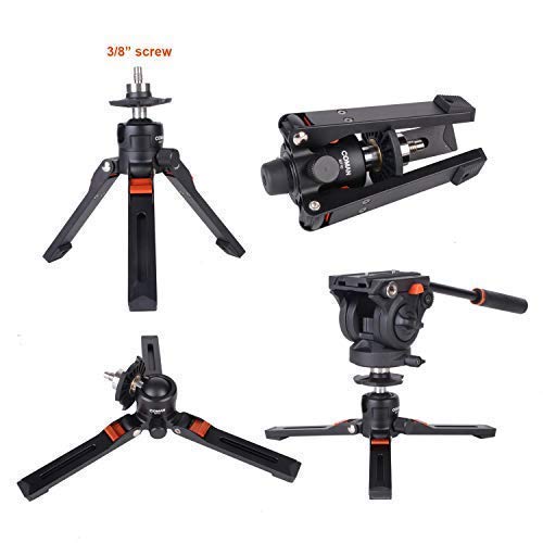 Video Monopod with Feet for DSLR Fluid Head Coman KX3131 2 in 1 Tripod and Monopod Combo for Camera