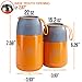 ENERGIFY Vacuum Insulated Food Jar Wide Mouth 24 Oz Soup Thermo with Folding Spoon - Thermal Lunch Containers for Kids & Adults - Leak Proof Stainless Steel Thermos for Hot Food Keep 12H and Cold 24H