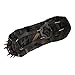 Universal Ice Snow Ground Antiskid Crampons Skating Antiskid Snow Shoe Spikes Grips Cleats (Black, L)